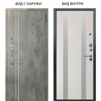 Люкс АС / Лофт Темный бетон / Дуэт Белое дерево вставки Изабель