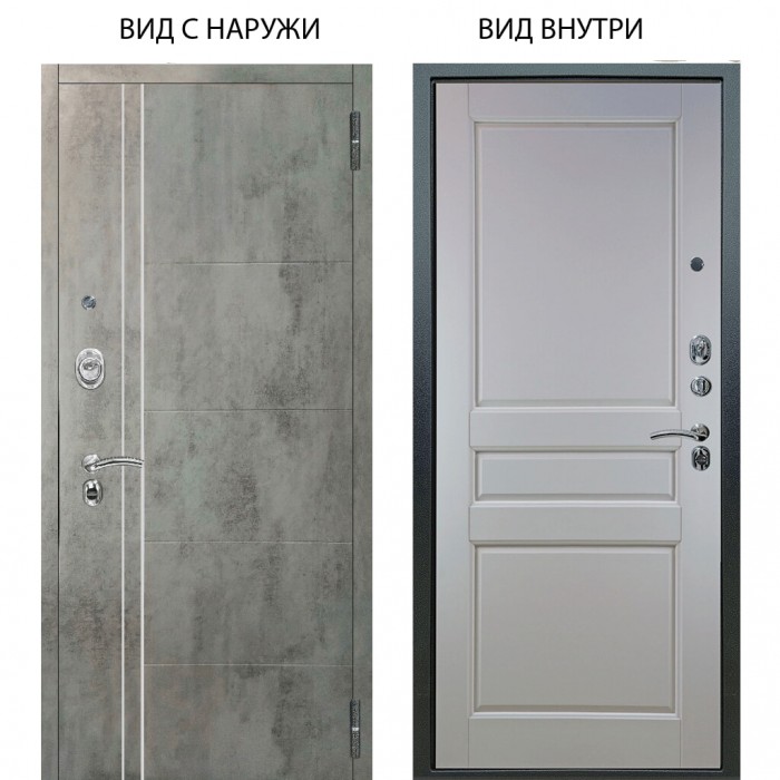 Люкс АС / Лофт Темный бетон / Каролина Белая эмаль