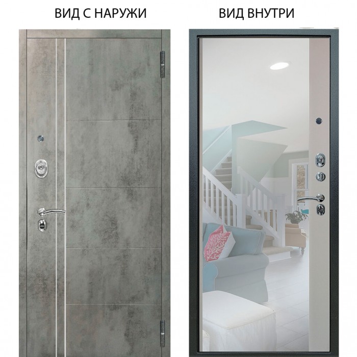 Люкс АС / Лофт Темный бетон / Магнум Софт милк