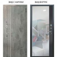 Люкс АС / Лофт Темный бетон / Магнум Черный софт