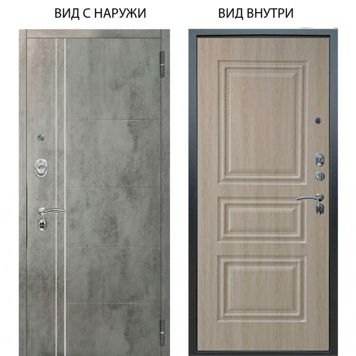 Люкс АС / Лофт Темный бетон / Скиф Дуб филадельфия крем