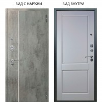 Люкс АС / Лофт Темный бетон / Соренто Белая эмаль