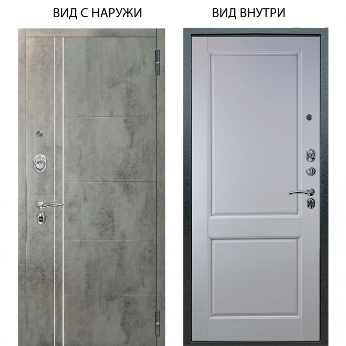 Люкс АС / Лофт Темный бетон / Соренто Белая эмаль