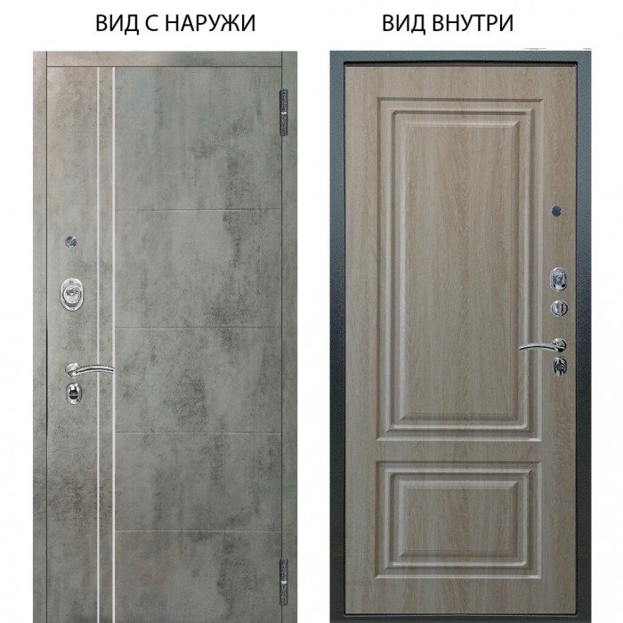 Люкс АС / Лофт Темный бетон / Элион Дуб филадельфия крем