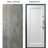 Люкс АС / Лофт Темный бетон / Анастасия 1 Белый снег