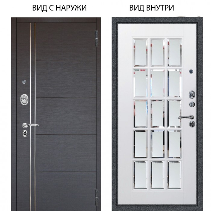 Люкс АС / Лофт Венге / Мэрелин Софт милк зеркало с фацетом и пескоструем