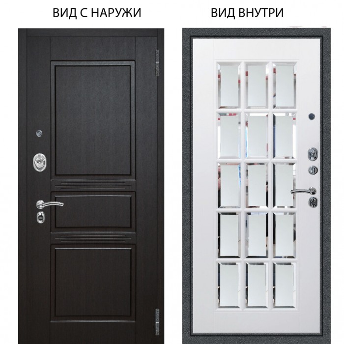 Люкс АС / Сабина Венге / Мэрелин Софт милк зеркало с фацетом и пескоструем