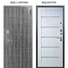 Люкс АС / Техно Дуб филадельфия графит / Александра Белый глянец