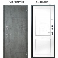 Люкс АС / Техно Темный бетон / Ариана Белая эмаль