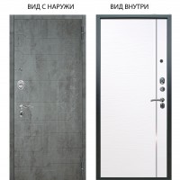 Люкс АС / Техно Темный бетон / Гауда Роял вуд белый