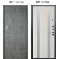 Люкс АС / Техно Темный бетон / Дуэт Белое дерево вставки Изабель