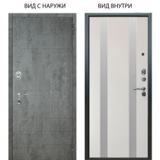 Люкс АС / Техно Темный бетон / Дуэт Белое дерево вставки Изабель