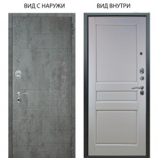 Люкс АС / Техно Темный бетон / Каролина Белая эмаль