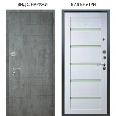 Люкс АС / Техно Темный бетон / Александра Белый глянец