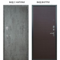 Люкс АС / Техно Темный бетон / Элегант Венге горизонт