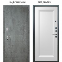 Люкс АС / Техно Темный бетон / Анастасия 1 Белый снег