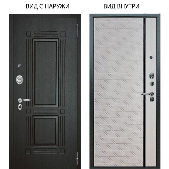 Входная дверь ARGUS Люкс АС внешняя панель Триумф Венге внутренняя Тори Софт милк