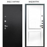 Люкс про 3К металл Черный шелк / Ариана Белая эмаль