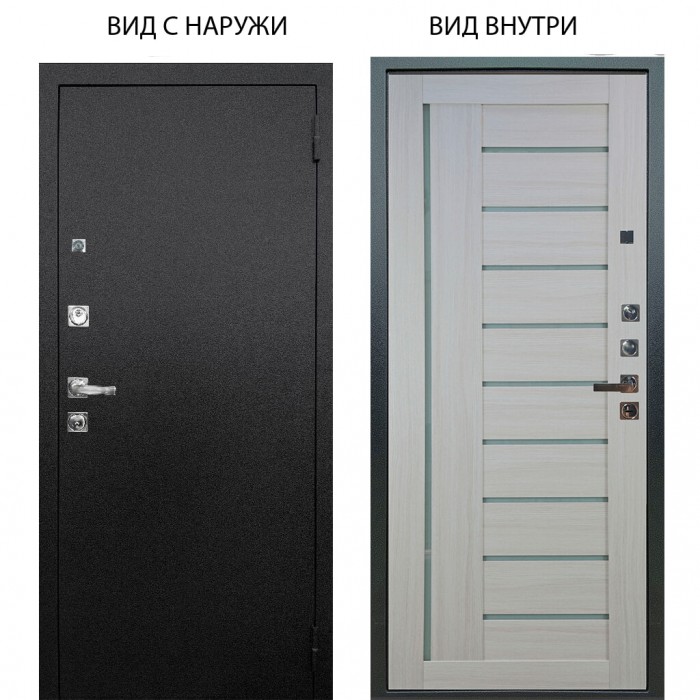 Люкс про 3К металл Черный шелк / Диана Белая лиственница