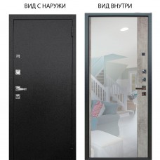 Люкс про 3К металл Черный шелк / Магнум Светлый бетон