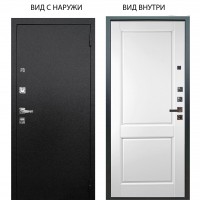 Люкс про 3К металл Черный шелк / Соренто Белая эмаль