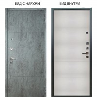 Люкс про 3К / Агат Темный бетон / Агат Вельвет белый горизонт