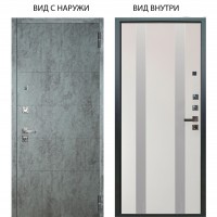 Люкс про 3К / Агат Темный бетон / Дуэт Белое дерево вставки Изабель