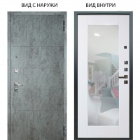 Люкс про 3К / Агат Темный бетон / Милли Роял вуд белый