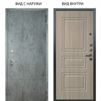 Люкс про 3К / Агат Темный бетон / Скиф Дуб филадельфия крем