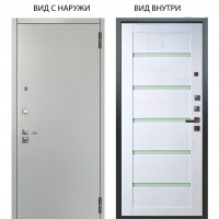 Люкс про 3К / Агат Вельвет белый горизонт / Александра Белый глянец