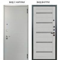 Люкс про 3К / Агат Вельвет белый горизонт / Александра Серый винил