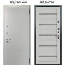 Люкс про 3К / Агат Вельвет белый горизонт / Александра Серый винил