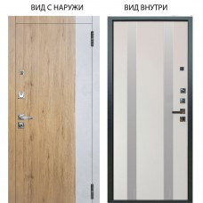 Люкс про 3К / Эксперт Рустик соломенный - Бетон урбан милк / Дуэт Белое дерево вставки Изабель