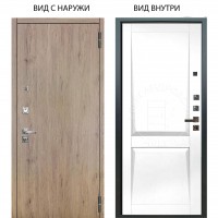 Люкс про 3К / Элегант Рустик соломенный / Ариана Белая эмаль