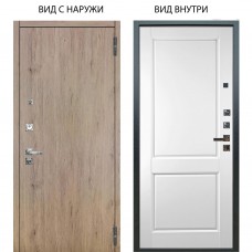 Люкс про 3К / Элегант Рустик соломенный / Соренто Белая эмаль