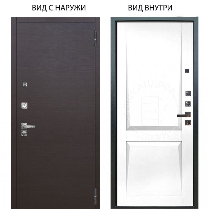 Люкс про 3К / Элегант Венге горизонт / Ариана Белая эмаль