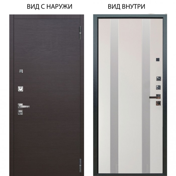 Люкс про 3К / Элегант Венге горизонт / Дуэт Белое дерево вставки Изабель