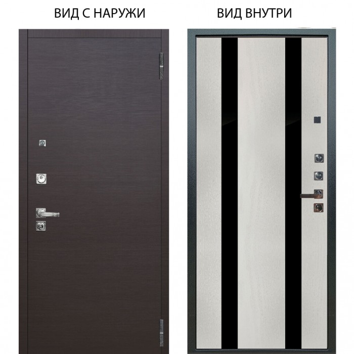 Люкс про 3К / Элегант Венге горизонт / Дуэт Белое дерево вставки Кензо