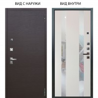 Люкс про 3К / Элегант Венге горизонт / Дуэт Белое дерево вставки Николь