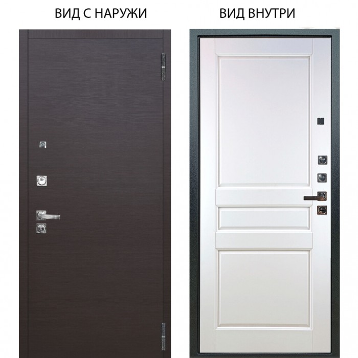 Люкс про 3К / Элегант Венге горизонт / Каролина Белая эмаль