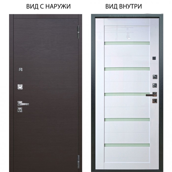 Люкс про 3К / Элегант Венге горизонт / Александра Белый глянец