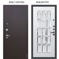 Люкс про 3К / Элегант Венге горизонт / Мэрелин Софт милк зеркало с фацетом и пескоструем