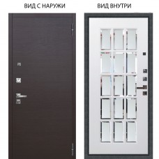 Люкс про 3К / Элегант Венге горизонт / Мэрелин Софт милк зеркало с фацетом и пескоструем