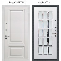 Люкс про 3К / Элион МВР белый / Мэрелин Софт милк зеркало с фацетом и пескоструем