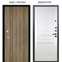 Люкс про 3К / Гейджи Орех мраморный / Каролина Белая эмаль