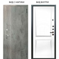 Люкс про 3К / Лофт Темный бетон / Ариана Белая эмаль