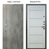 Люкс про 3К / Лофт Темный бетон / Александра Белая лиственница