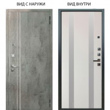 Люкс про 3К / Лофт Темный бетон / Дуэт Белое дерево вставки Изабель