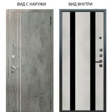 Люкс про 3К / Лофт Темный бетон / Дуэт Белое дерево вставки Кензо