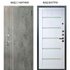 Люкс про 3К / Лофт Темный бетон / Александра Белый глянец